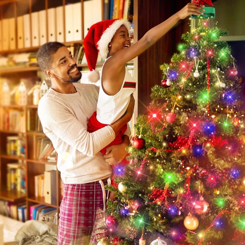 Christmas Tree Lights - 480 LED Christmas Lights9.8FT x 16 String Lights Christmas Lights with 8 Modes and Memory Function with Timer Function