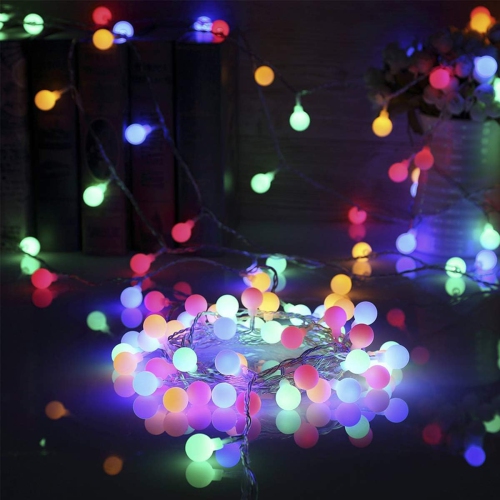 Globe Fairy String Lights Battery Powered 49FT/15M 100Leds Indoor String Lights LED 8 Modes Waterproof with Remote & Timer
