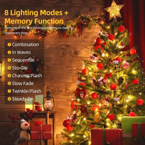 Upgraded 335FT 1000 LED String Lights, 8 Lighting Modes Waterproof Christmas Tree Lights Outdoor Indoor Fairy Lights for Holiday Party Wedding