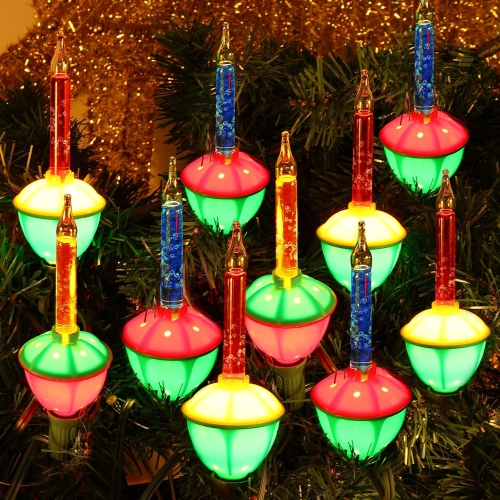 Christmas Bubble Lights, 10 Traditional Multicolor Bubble Lights Christmas Tree Lights UL Listed for Holiday Christmas Decorations Indoor/Outdoor