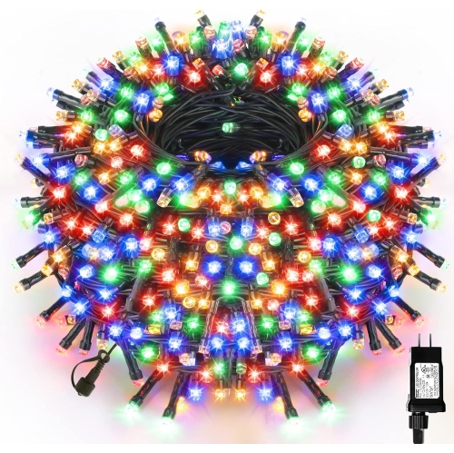 OLLNY DECOR  170Ft 500 Leds Christmas String Lights Connectable Christmas Tree Lights Outdoor Indoor Fairy Lights for Holiday Party Wedding Christmas