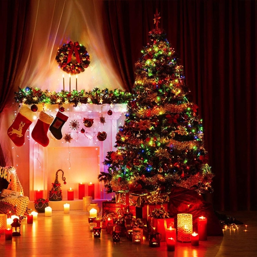 Guirlande de lumières de Noël de 170 pi à 500 DEL Connectable Lumières de Noël intérieures pour la fête des Fêtes Décoration de Noël - Multicolore