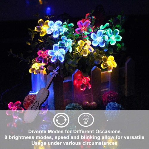 Christmas Lights Room Decor Flower String Lights 33 Feet 100LED 8 Modes Wedding Party Indoor Outdoor Flower Lights LED Lights