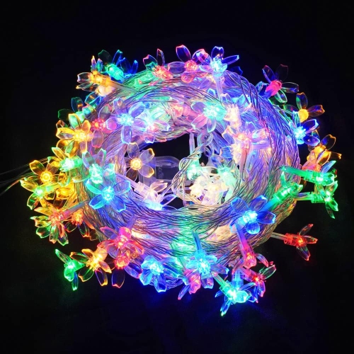Christmas Lights Room Decor Flower String Lights 33 Feet 100LED 8 Modes Wedding Party Indoor Outdoor Flower Lights LED Lights