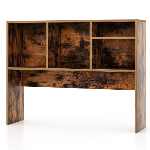 Costway Computer Desktop Bookcase Countertop Storage Bookshelf Organizer with 4 Cubbies