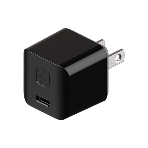 Mini chargeur rapide USB-C 20&nbsp;W Powervolt Power Delivery de Scosche pour la maison | Couleur&nbsp;: Noir