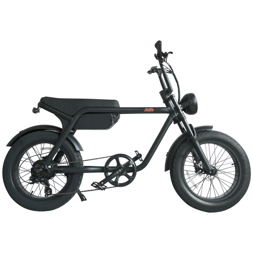 Ollie Powerslide E-Moto, Electric Bike, 500W Rear Hub Motor, 60-Mile Range, 20" x 4" Tires, Hydraulic Disc Brakes, Dual Passenger Seat, 7-Speed Shima