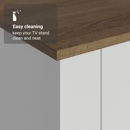 Madesa TV Stand and Storage Cabinet with 3 Doors Wooden Entertainment Unit for Living Room or Bedroom Ideal for Storing Media Devices, Remote