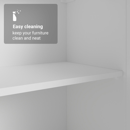 Madesa Bathroom Wall Cabinet with 2 Doors and Shelves Wooden Storage Unit for Toiletries, Towels, and Skincare Ideal for Bathroom Organization and