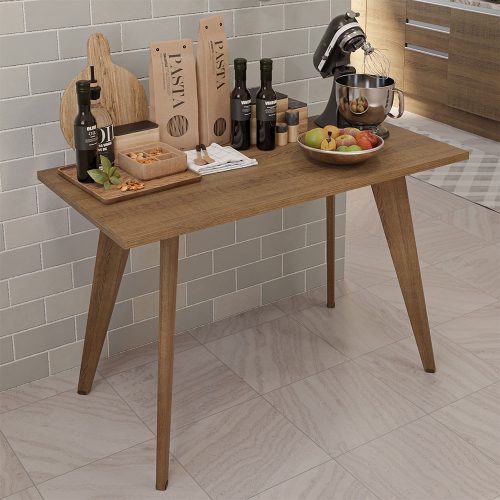 Madesa Kitchen Auxiliary Table with Wooden Surface Multi-Use Prep Station for Meal Preparation, Baking, and Food Organization Compact Countertop