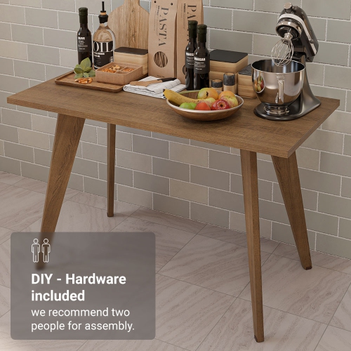 Madesa Kitchen Auxiliary Table with Wooden Surface Multi-Use Prep Station for Meal Preparation, Baking, and Food Organization Compact Countertop