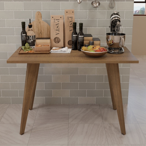 Madesa Kitchen Auxiliary Table with Wooden Surface Multi-Use Prep Station for Meal Preparation, Baking, and Food Organization Compact Countertop