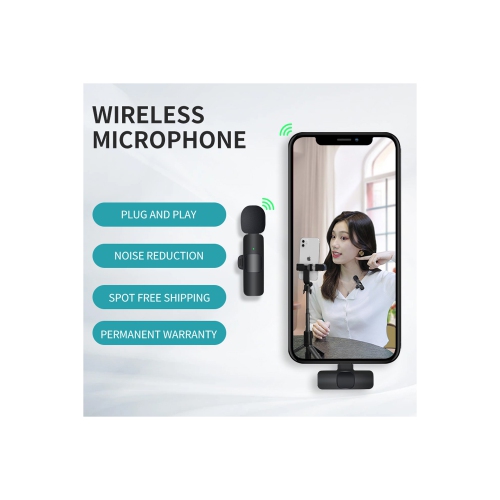 HYFAI Wireless Type-C Lavalier Lapel Microphone with Noise Reduction & USB-C Receiver 2 TX +1 RX