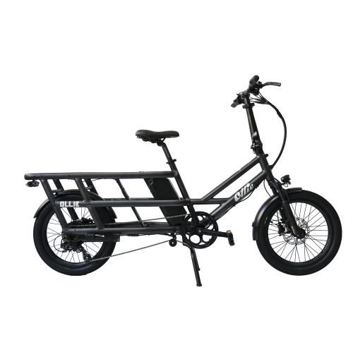 Ollie Longtail Cargo E-Bike, 500W Rear Hub Motor, 20" Puncture-Free Tires, 7-Speed Shimano Drivetrain, 60 Mile Range, Hydraulic Disc Brakes, Foldable