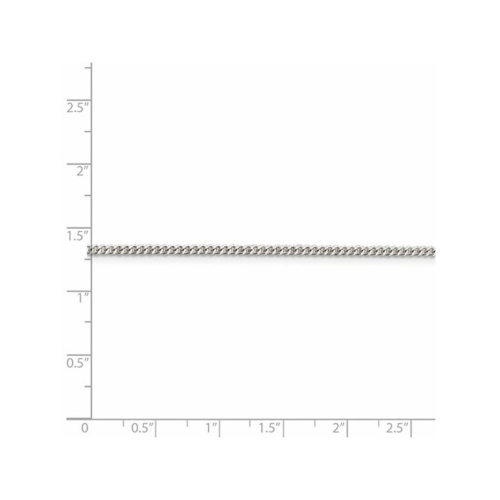 Curb Chain Bracelet in Sterling Silver 7 Inches