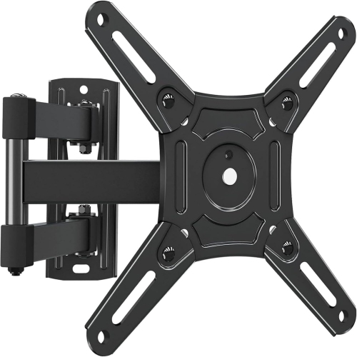 Listed Full Motion TV Monitor Wall Mount for 14-42 Inch LED LCD Flat Screen TVs & Monitors up to 33 lbs, Swivels Tilts Extension Rotation, Bracket