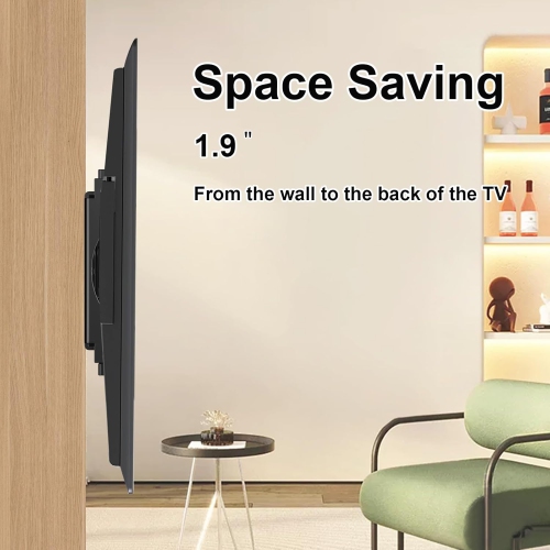 Tilt TV Wall Mount for 14-42 Inch Flat Curved Screen TVs Monior Holds up to 55lbs, Fits 24 32 40" Max VESA 200x200mm, Low Profile Small Wall Mount TV