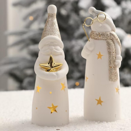 1-pcs Ceramic Houses and Villages Christmas Decorations Lndoor White Christmas Village Houses Ceramic Houses and Villages,White Ceramic Christmas