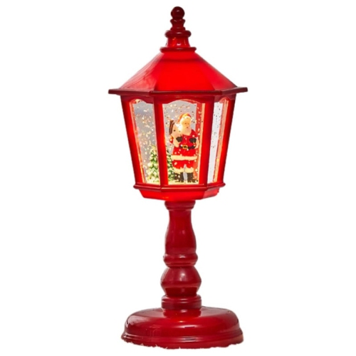 1-pcs Santa Claus Table Lamp Night Light with Hexagonal Cone Lampshade for Party Decoration Christmas Ornament