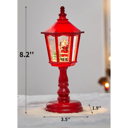 1-pcs Santa Claus Table Lamp Night Light with Hexagonal Cone Lampshade for Party Decoration Christmas Ornament