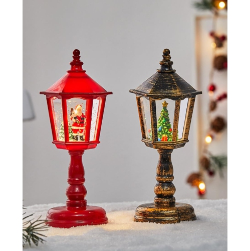 1-pcs Santa Claus Table Lamp Night Light with Hexagonal Cone Lampshade for Party Decoration Christmas Ornament