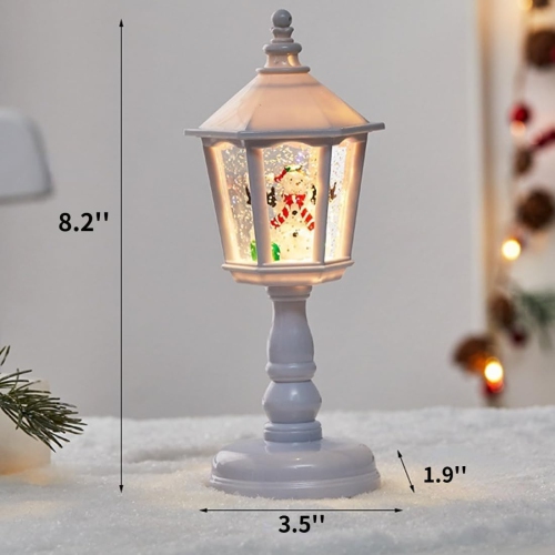 1-pcs Santa Claus Table Lamp Night Light with Hexagonal Cone Lampshade for Party Decoration Christmas Ornament