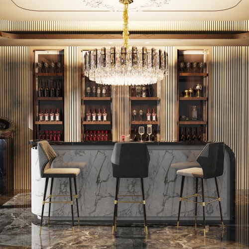 Contemporary Luxury Crystal Chandeliers Pendant Flush Mount LED Ceiling Light Smart Dimmable 3 Colors for Dining Room Living Room