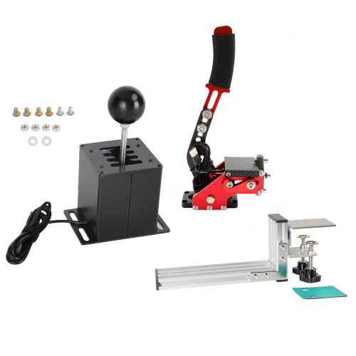 USB Handbrake with L Clip and 7+R H Shifter for Logitech G25 G27 G29 Racing Game