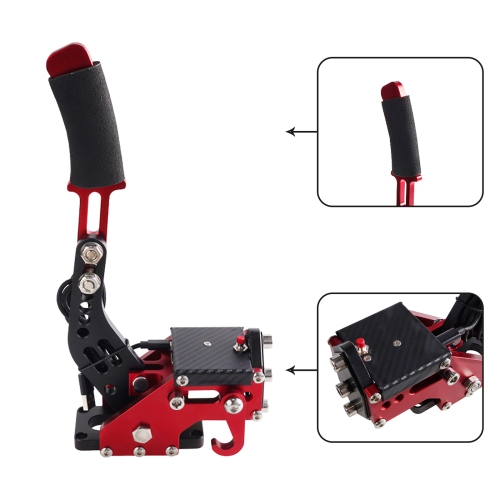 14Bit PS4/PS5 USB3.0 SIM Handbrake for Racing Games Steering Wheel Stand G29 Red