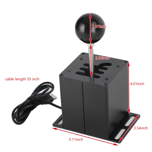 6+R USB Simulator H Gear shifter for Logitech G29 G920 Steering Wheel PC Black