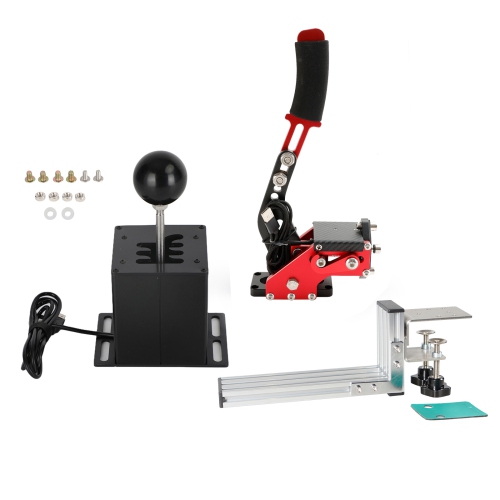 USB Handbrake with L Clip and 6+R H Shifter for Logitech G25 G27 G29 Racing Game