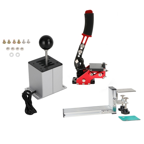 USB Handbrake with L Clip and 7+R H Shifter for Logitech G25 G27 G29 Racing Game