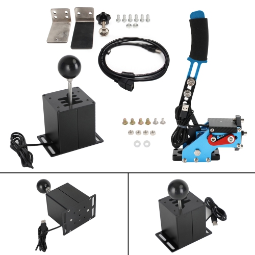 USB Handbrake with Clamp and 6+R H Shifter for Logitech G29 G920 Steering Wheel
