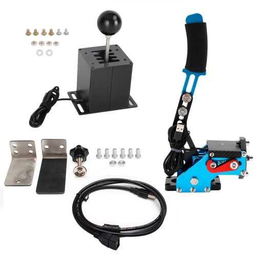 USB Handbrake with Clamp and 7+R H Shifter for Logitech G29 G920 Steering Wheel
