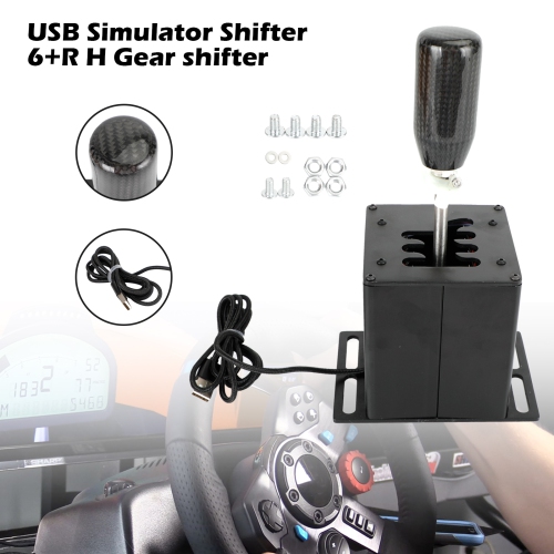 6+R USB Simulateur de vitesse H pour Logitech G29 G920 Volant PC noir