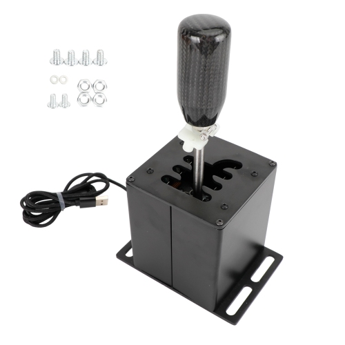 6+R USB Simulator H Gear shifter for Logitech G29 G920 Steering Wheel PC Black