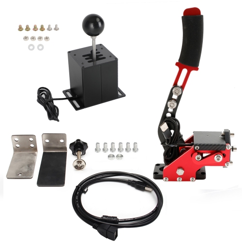 USB Handbrake with Clamp and 6+R H Shifter for Logitech G29 G920 Steering Wheel