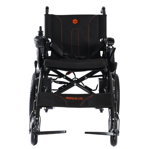 Electric Battery Light Power Wheelchair, 280 lb Weight Capacity Riedes on All-Terrain, Safe Aviation Cruise Travel with Lithium Battery - Black Frame