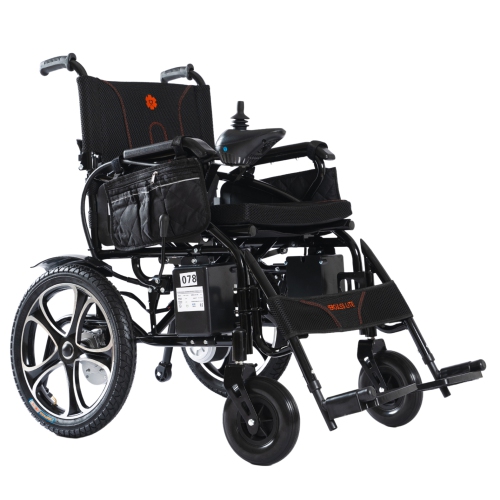 Electric Battery Light Power Wheelchair, 280 lb Weight Capacity Riedes on All-Terrain, Safe Aviation Cruise Travel with Lithium Battery - Black Frame