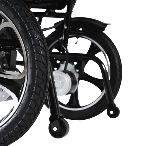 Electric Battery Light Power Wheelchair, 280 lb Weight Capacity Riedes on All-Terrain, Safe Aviation Cruise Travel with Lithium Battery - Black Frame