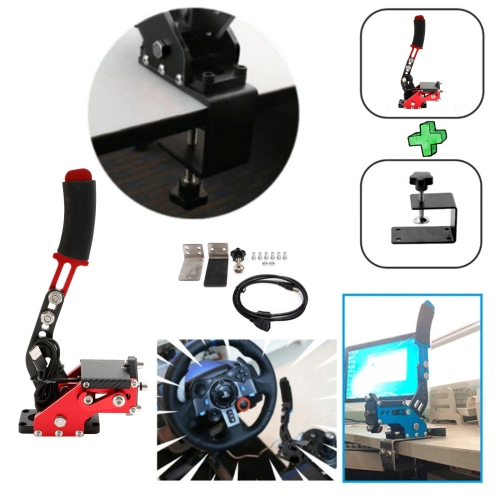 USB Handbrake with Clamp and 7+R H Shifter for Logitech G29 G920 Steering Wheel