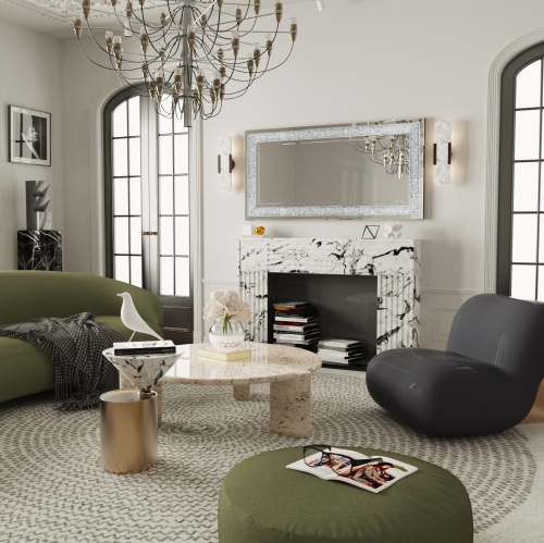 48x24 Inch Luxury Decorative Glam Silver Vanity Mirror Rectangle Crushed Diamond Mirror Rectangle Art Mirror Decor for Bedroom Living Room Dining Room