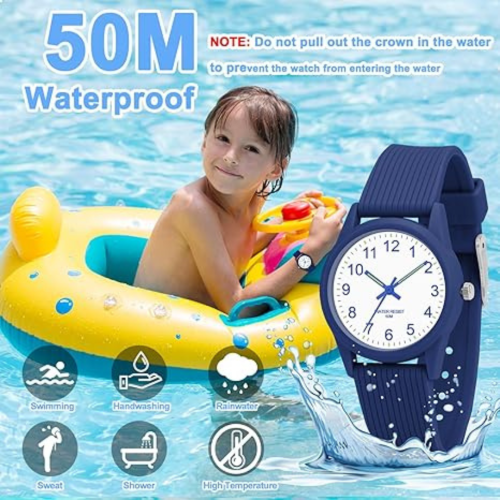 Analog Kids Watches for Girls Boys Kids Watches Learning Time 50M Waterproof Children Watch Easy to Read for Ages 4-12 Kids Great Birthday Gifts