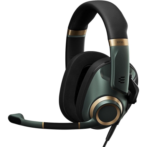 EPOS H6Pro - Closed Acoustic Gaming Headset - Over-Ear - Lightweight - Lift-to-Mute - for Xbox, PS4, PS5, PC/Windows - Racing Green