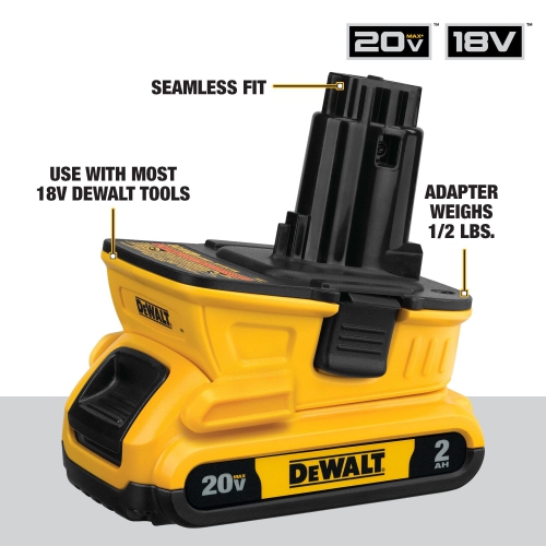 DEWALT 18V to 20V Battery Adapter Kit