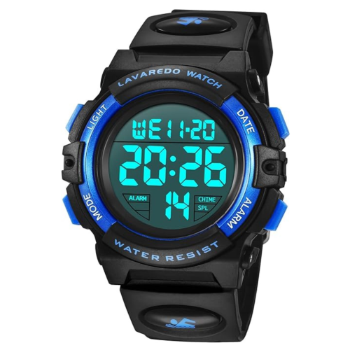 Kids Watch, Boys Watch for 6-15 Year Old Boys, Digital Sport Outdoor Multifunctional Chronograph LED 50 M Waterproof Alarm Calendar Analog Watch for