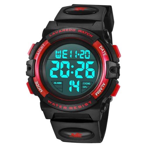 PRIME MADE  Kids Watch, Boys Watch for 6-15 Year Old Boys, Digital Sport Outdoor Multifunctional Chronograph Led 50 M Waterproof Alarm Calendar Analog