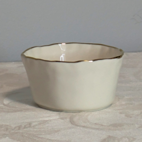 Bol à collation rond style libre Simplicity Collection, porcelaine blanche, 4 po