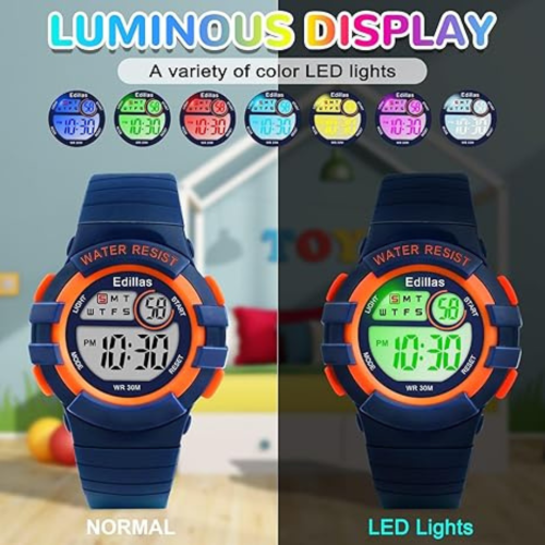 Kids Analog Watch for Girls Boys Waterproof Learning Time Wrist Watch Easy to Read Time WristWatches for Children