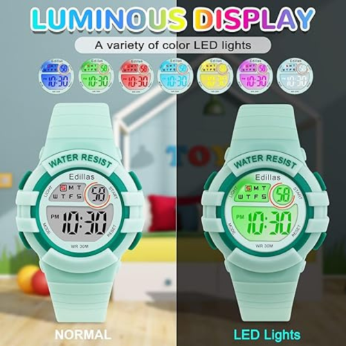 Kids Analog Watch for Girls Boys Waterproof Learning Time Wrist Watch Easy to Read Time WristWatches for Children
